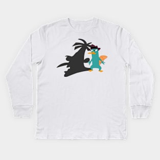 Agent P vs Doofenshmirtz Kids Long Sleeve T-Shirt